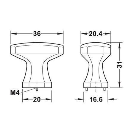 Hafele H2180 Düğme Kulp Nikel